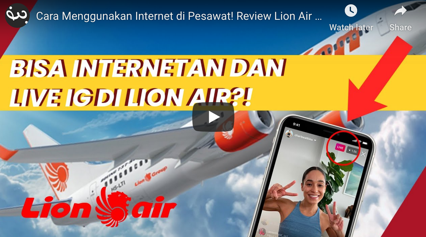 Cara Menggunakan Internet di Pesawat! Review Lion Air AirFi